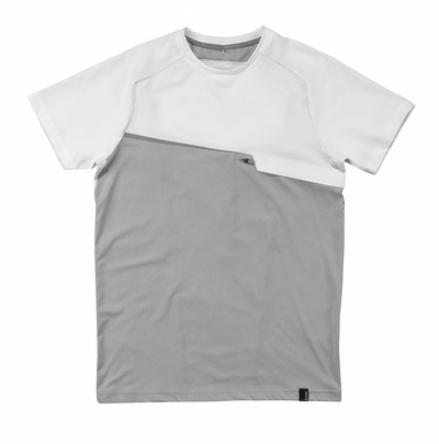 Mascot T-Shirt, feuchtigkeitstran grau-meliert/weiss